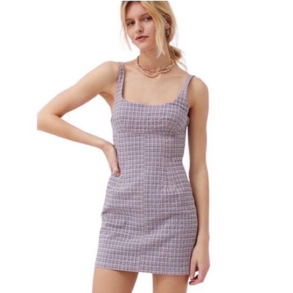 Urban Outfitters BDG Seamed Plaid Mini Sleeveless Dress Stretchyā Size XS NWOT